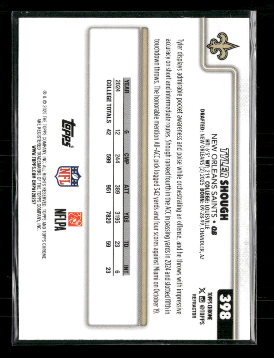 2025-topps-chrome-refractor-tyler-shough-rookie-398