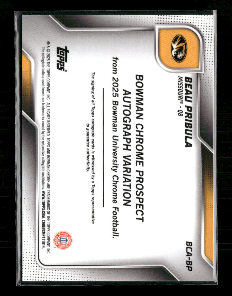 2025-bowman-university-chrome-prospect-auto-refractor-beau-pribula-299-bca-bp