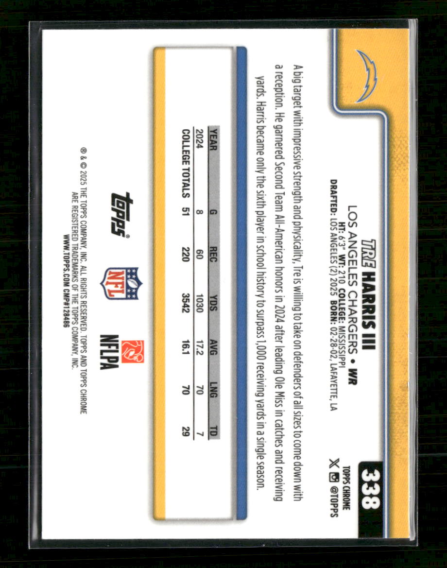 2025-topps-chrome-football-image-variation-refractor-tre-harris-iii-rookie-338
