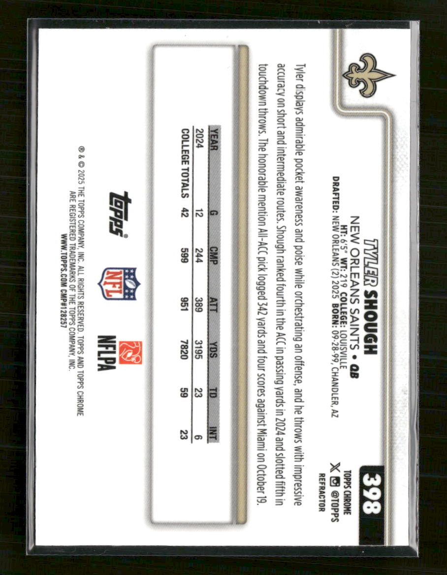 2025-topps-chrome-refractor-tyler-shough-rookie-399