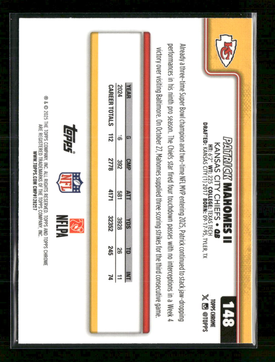 2025-topps-chrome-x-fractor-patrick-mahomes-ii-148