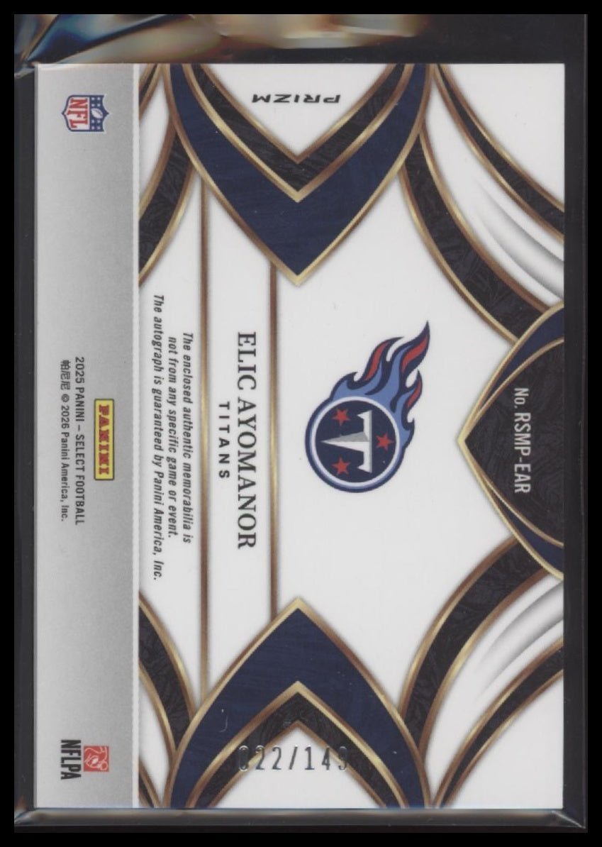 2025-panini-rookie-auto-memorabilia-blue-prizm-elic-ayomanor-149-rsmp-ear