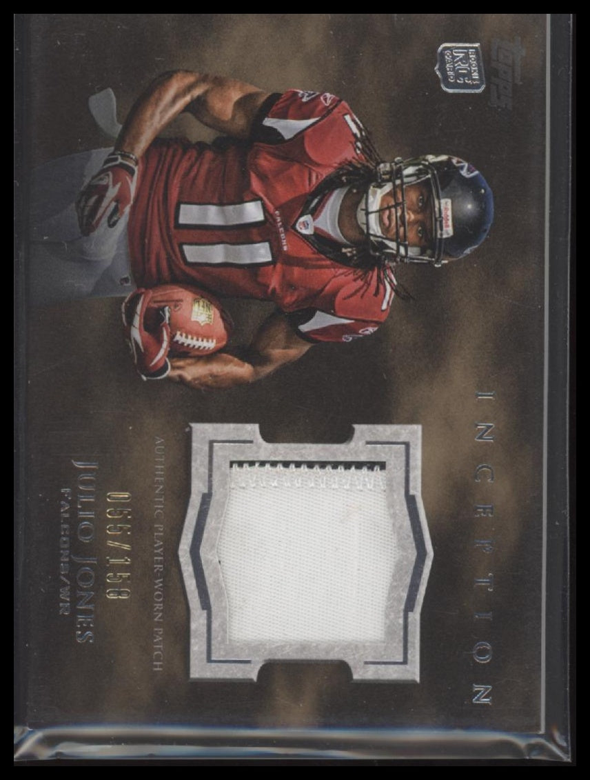 2011-topps-inception-rookie-relics-patch-158-julio-jones-rp-jj