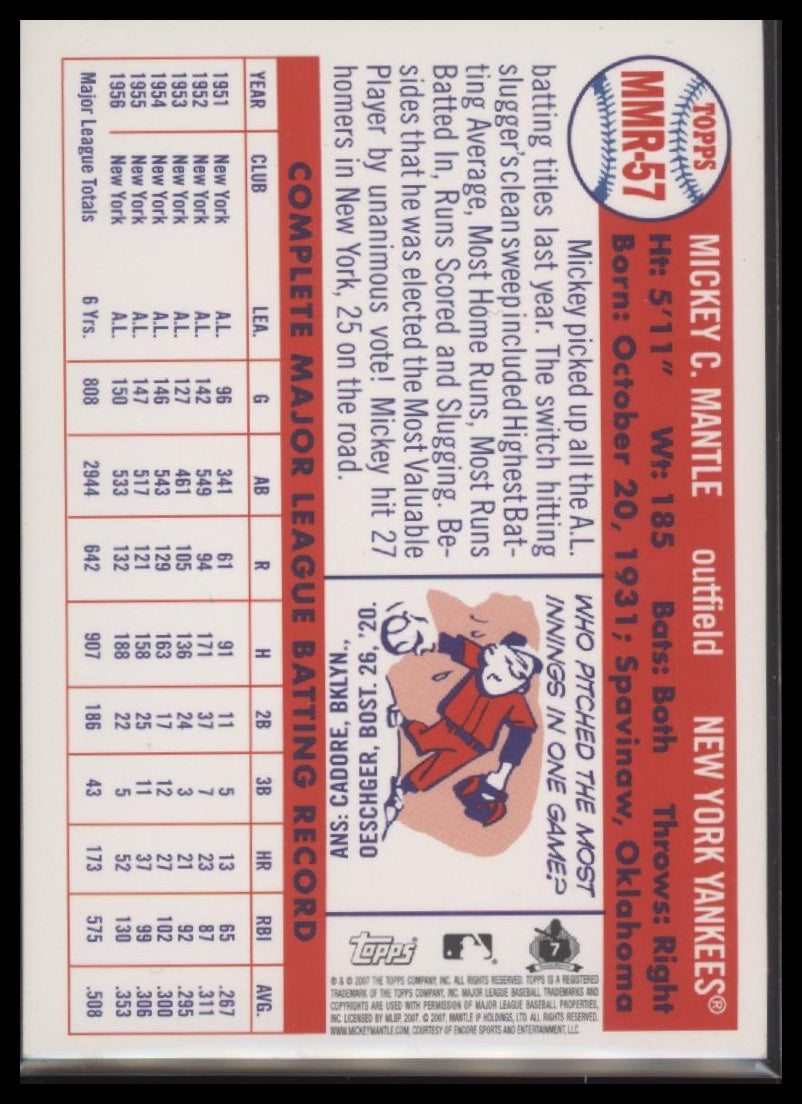 2007-topps-mickey-mantle-memorabilia-mickey-mantle-mmr-57