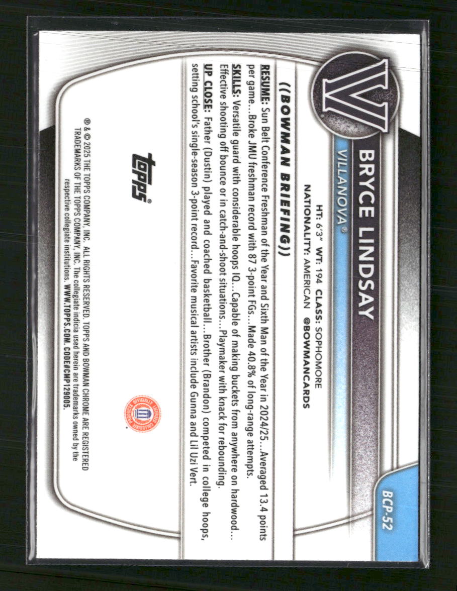 2025-26-bowman-chrome-prospects-navy-mojo-refractor-bryce-lindsay-175-bcp-52