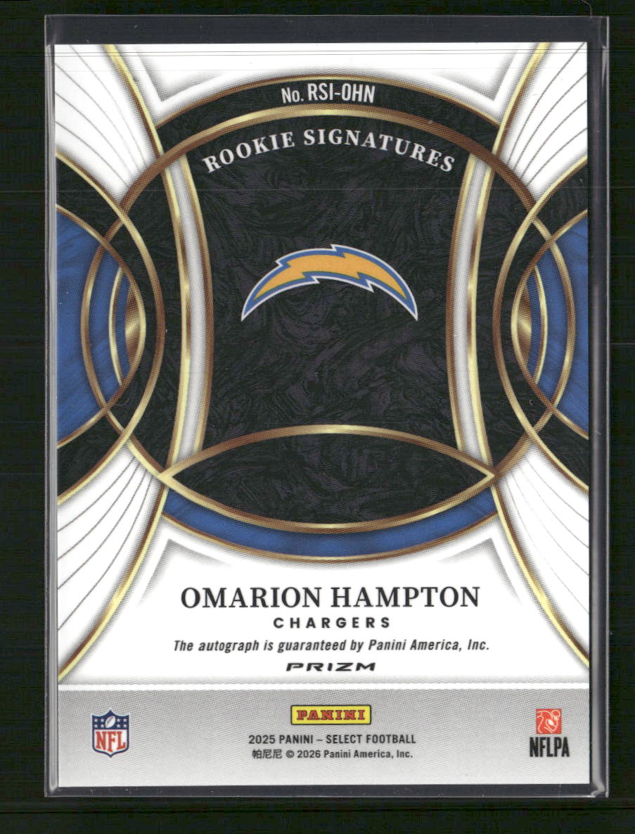 2025-panini-select-rookie-signatures-prizm-omarion-hampton-auto-rsi-ohn
