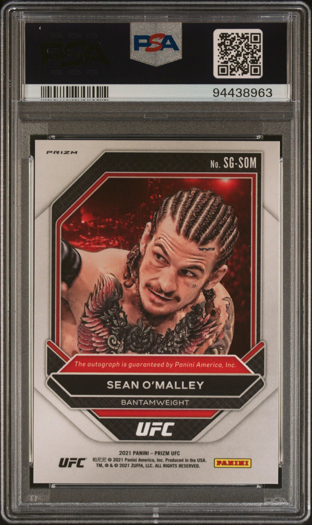 2021-panini-prizm-ufc-signatures-silver-prizm-sean-omalley-9-auto-psa-sgsom