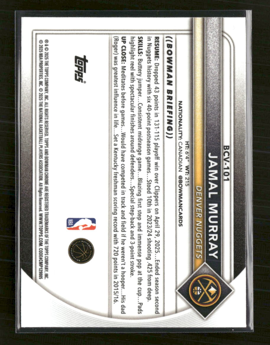 2025-26-bowman-chrome-speckle-refractor-jamal-murray-299-bcv-101