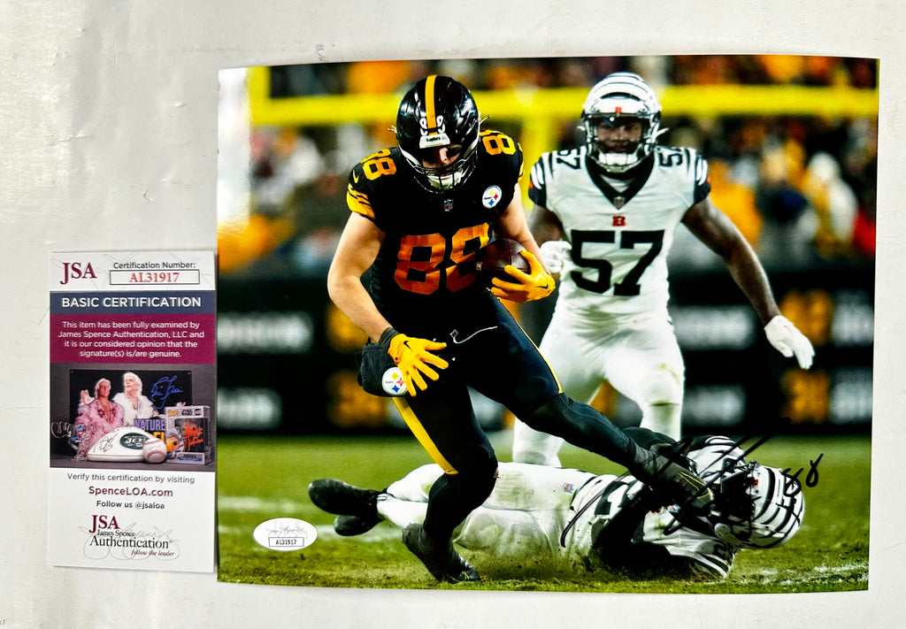 Pat Freiermuth Signed Autographed NFL Pittsburgh Steelers TE 8x10 Photo With JSA COA