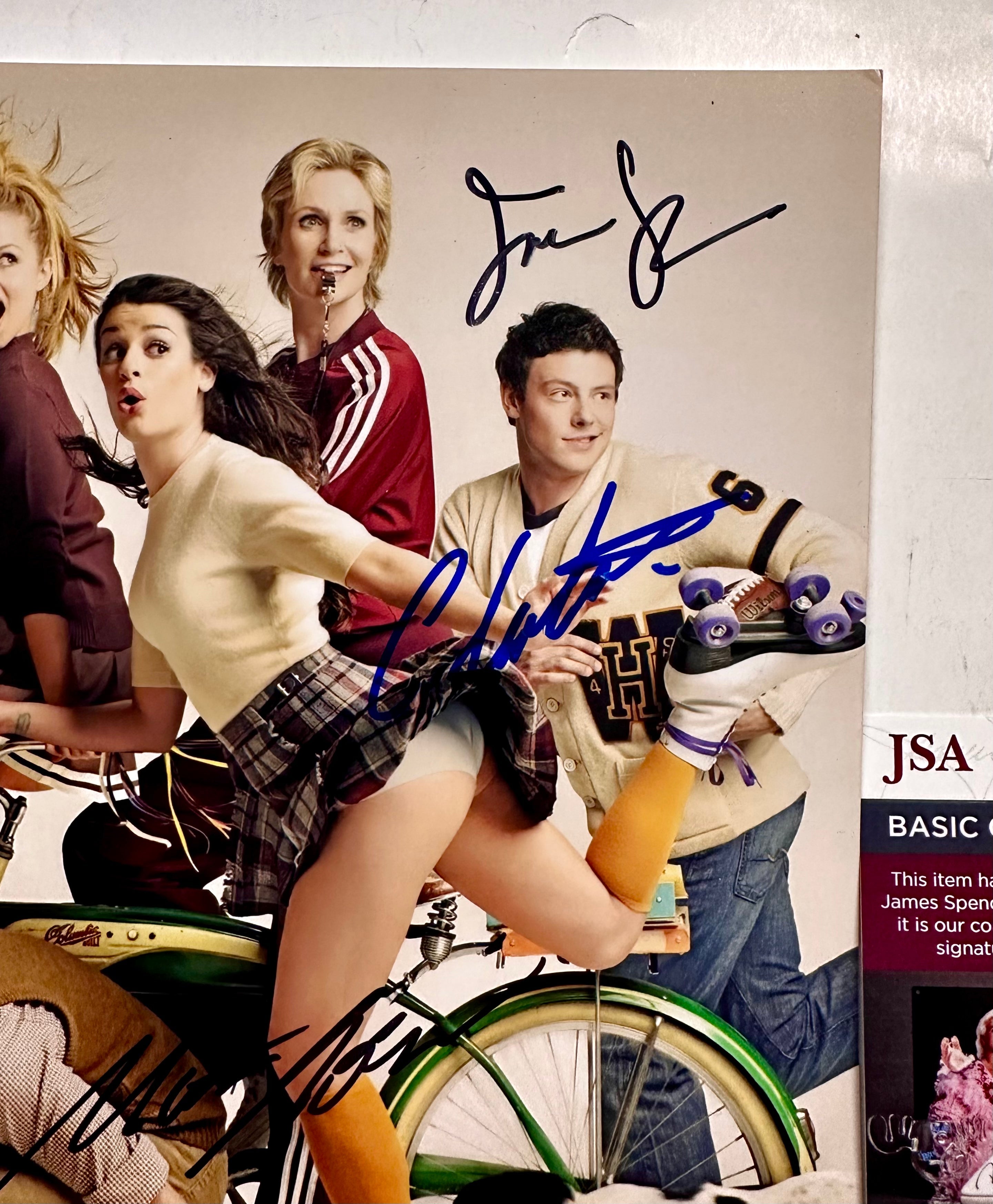 cory-monteith-matthew-morrison-jane-lynch-signed-glee-8x10-photo-with-jsa-coa
