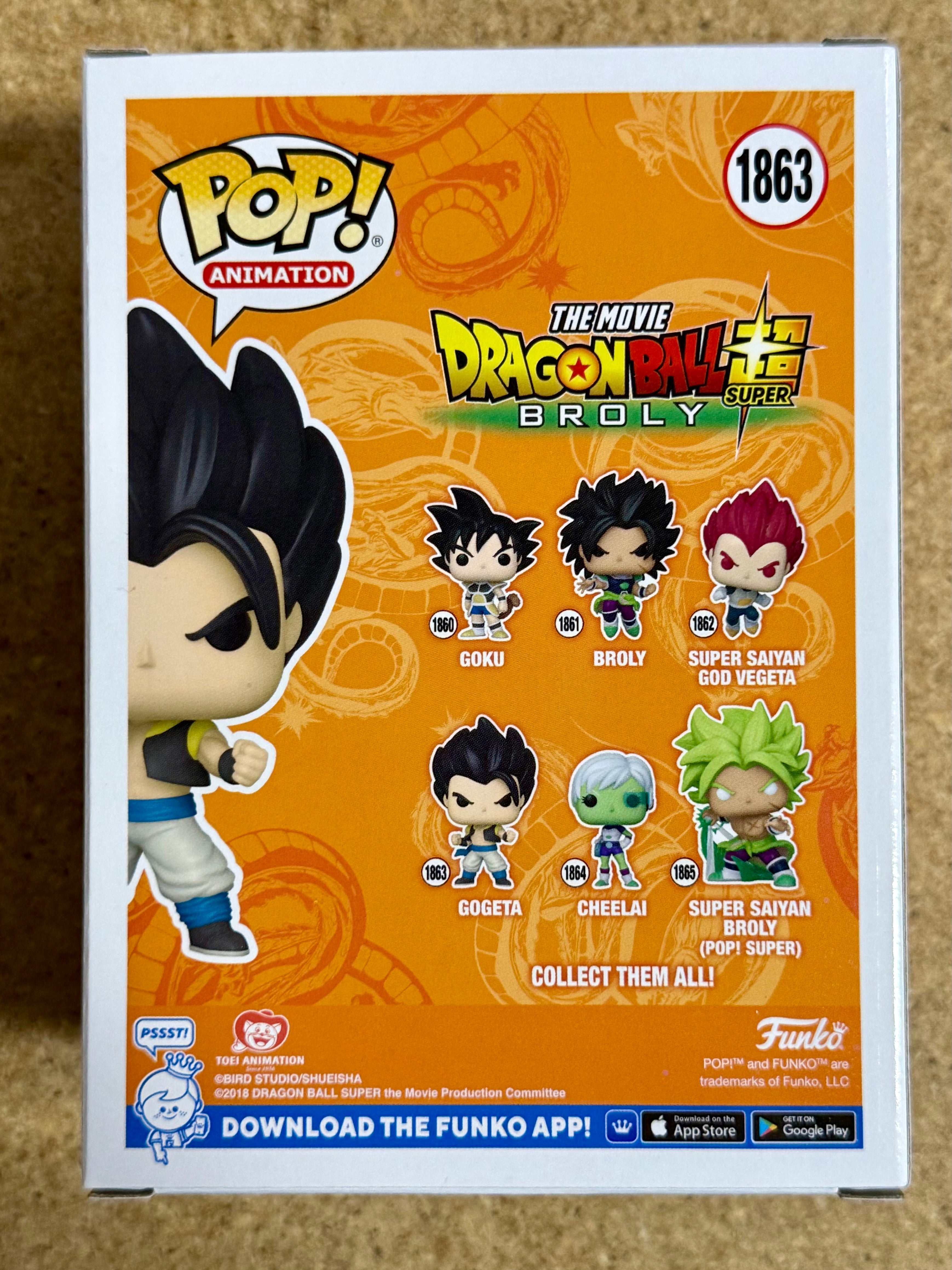 Funko Pop! Animation Gogeta #1863 Dragon Ball Super Broly The Movie 2024