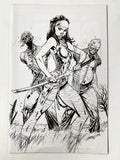 The Walking Dead #19 B&W Virgin Michonne 15th Anniversary Image Comics Campbell D