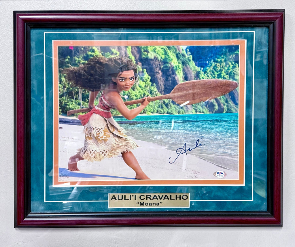 aulii-cravalho-signed-custom-framed-disney-moana-11x14-photo-with-jsa-coa
