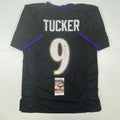 autographed-signed-justin-tucker-baltimore-black-football-jersey-jsa-coa