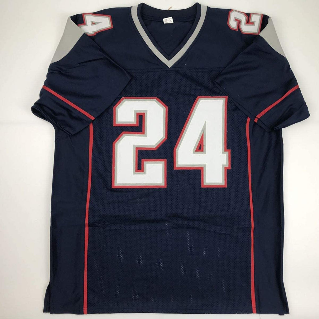 autographed-signed-ty-law-new-england-blue-football-jersey-jsa-coa