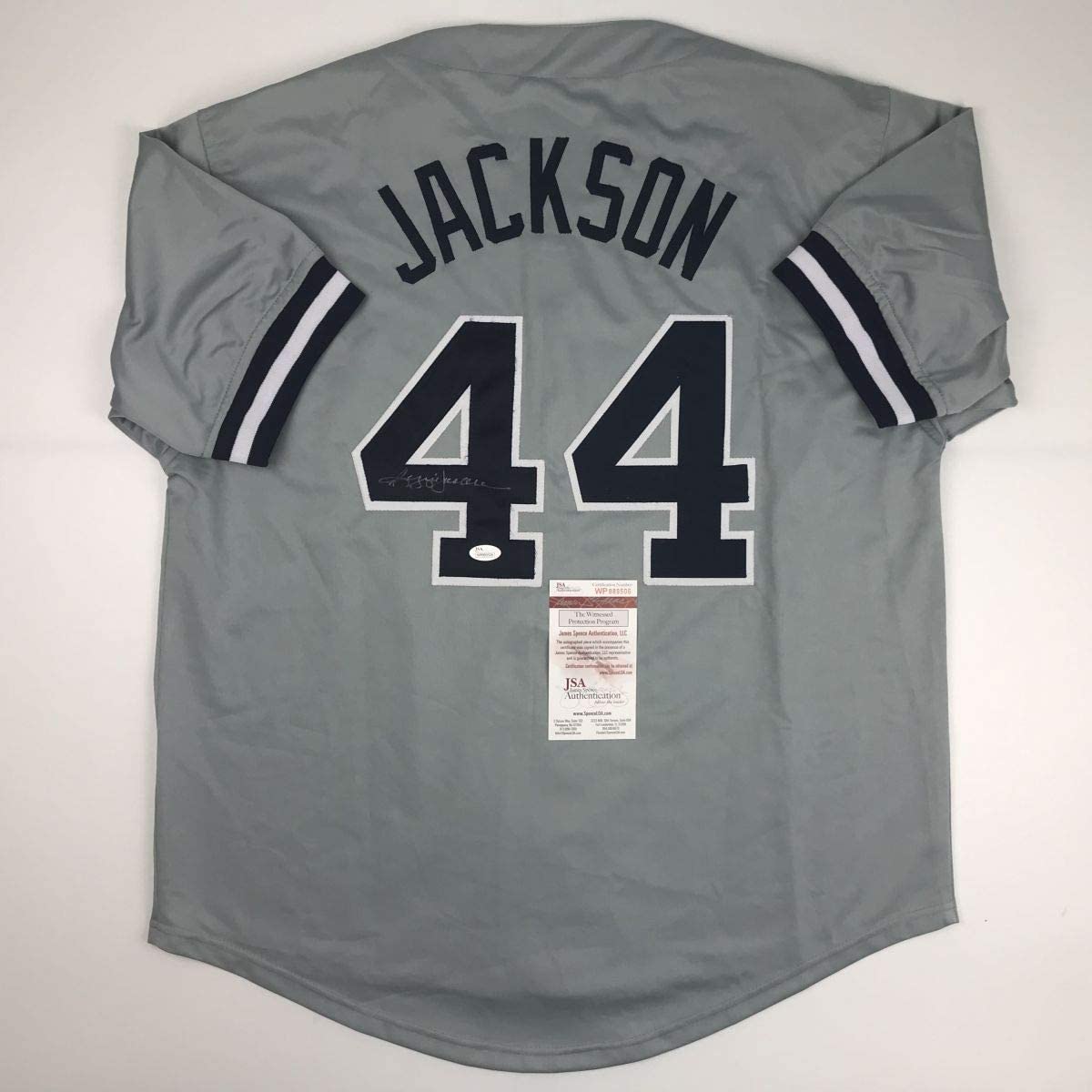 autographed-signed-reggie-jackson-new-york-grey-baseball-jersey-jsa-coa