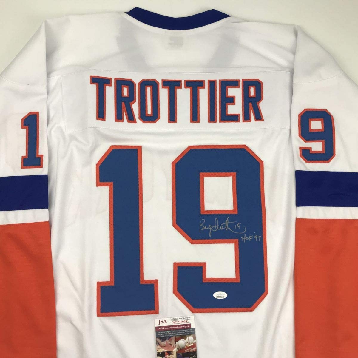 autographed-signed-bryan-trottier-hof-97-new-york-white-hockey-jersey-jsa-coa