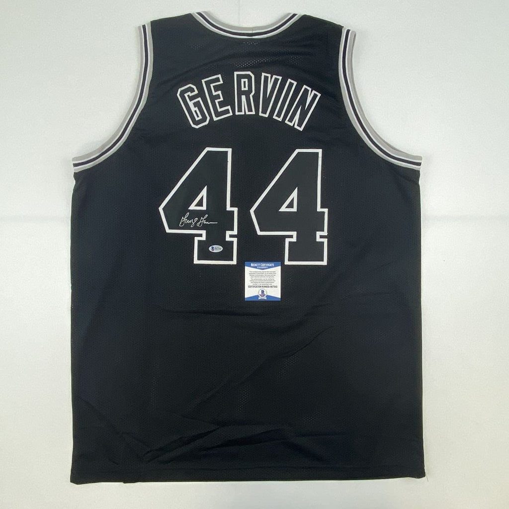 autographed-signed-george-gervin-san-antonio-black-basketball-jersey-beckett-bas-coa
