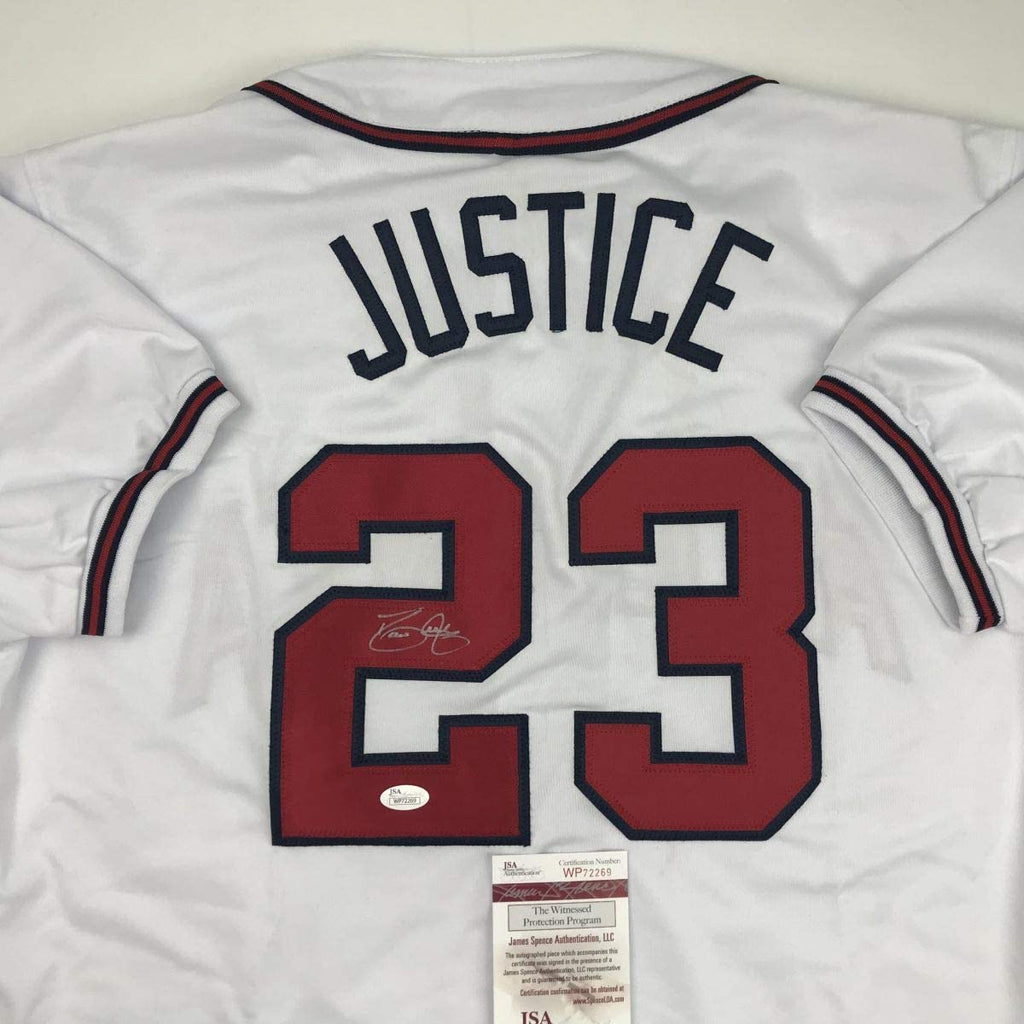 autographed-signed-david-justice-atlanta-white-baseball-jersey-jsa-coa