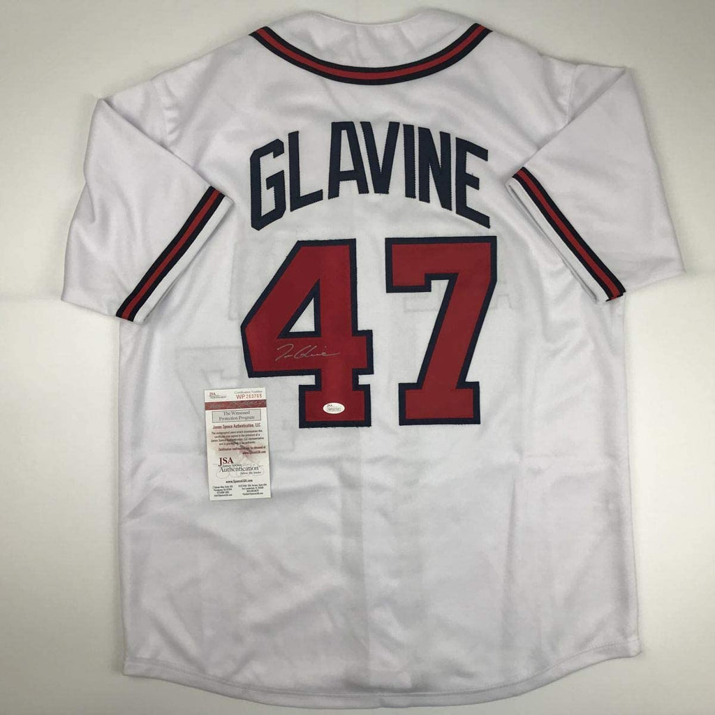 autographed-signed-tom-glavine-atlanta-white-baseball-jersey-jsa-coa