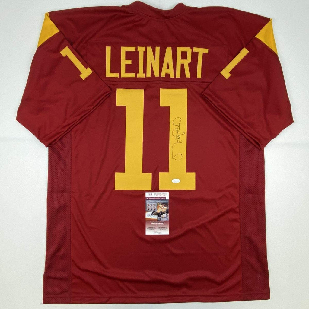 autographed-signed-matt-leinart-usc-southen-cal-red-college-football-jersey-jsa-coa