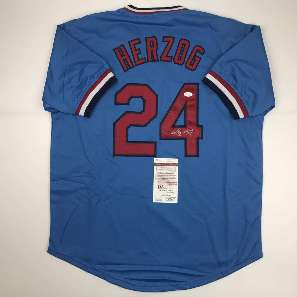 autographed-signed-whitey-herzog-st-louis-blue-baseball-jersey-jsa-coa
