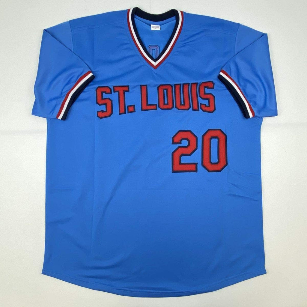 autographed-signed-lou-brock-st-louis-blue-baseball-jersey-jsa-coa