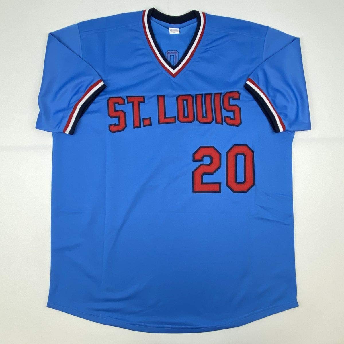 autographed-signed-lou-brock-st-louis-blue-baseball-jersey-jsa-coa