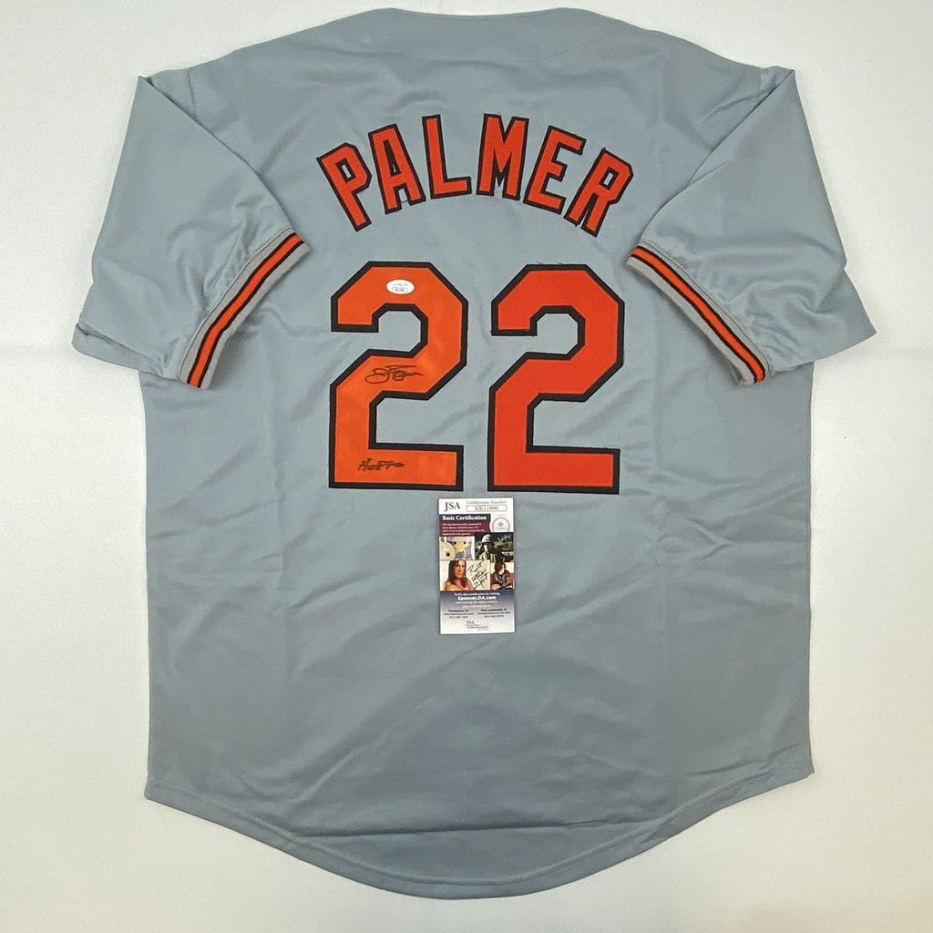 autographed-signed-jim-palmer-hof-1990-baltimore-grey-baseball-jersey-jsa-coa