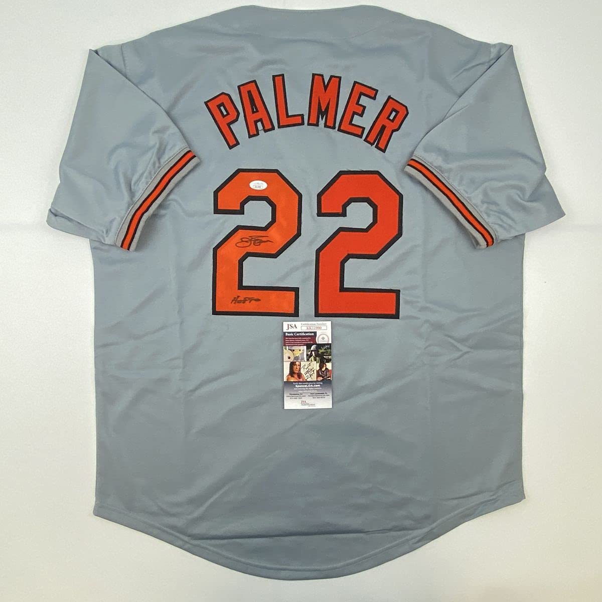 autographed-signed-jim-palmer-hof-1990-baltimore-grey-baseball-jersey-jsa-coa