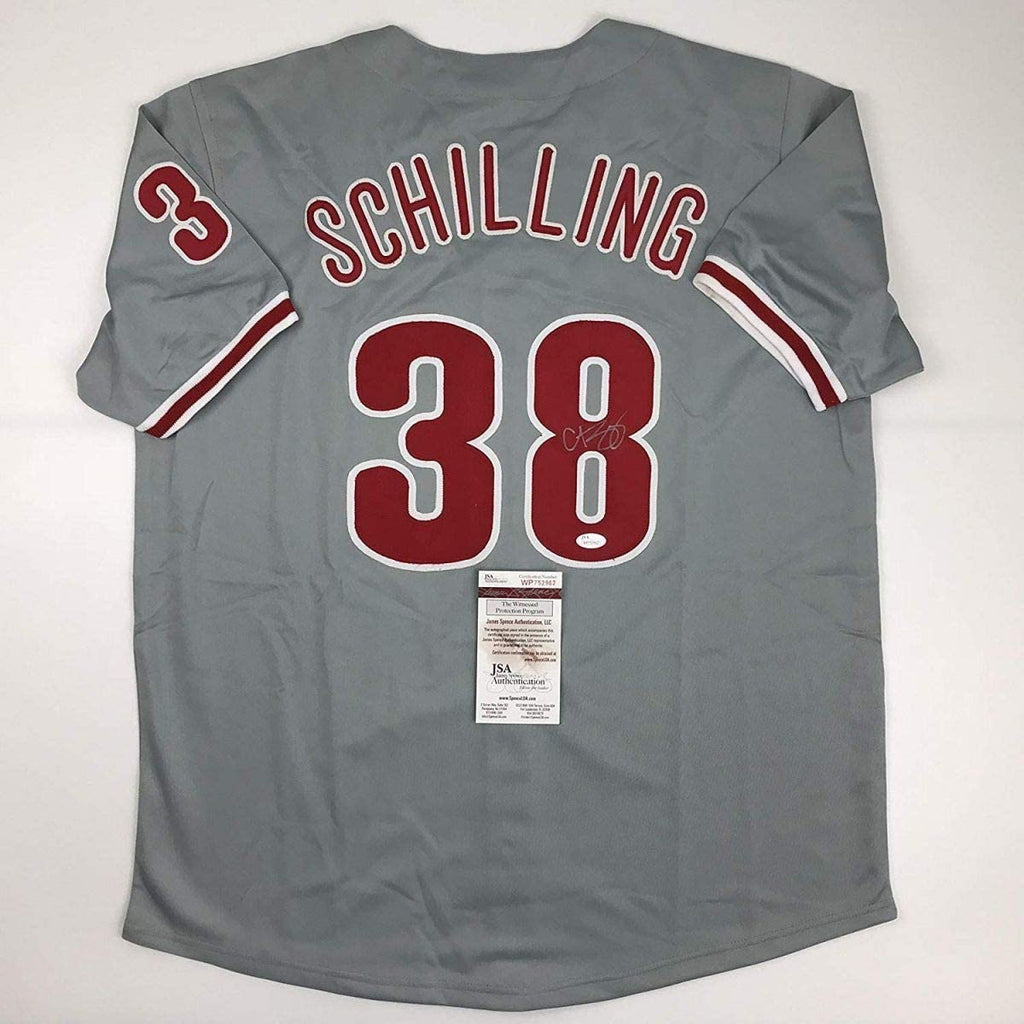autographed-signed-curt-schilling-philadelphia-grey-baseball-jersey-jsa-coa