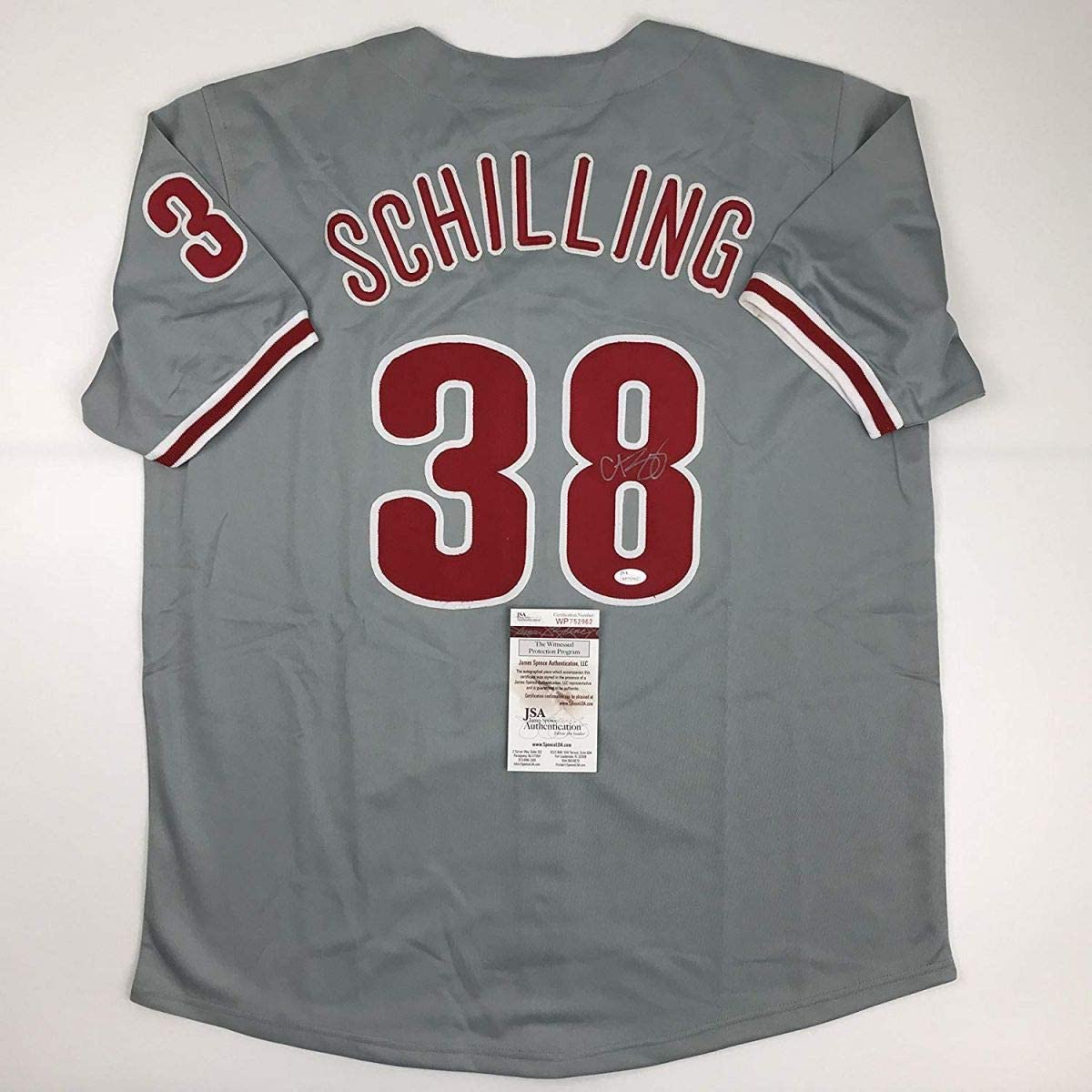autographed-signed-curt-schilling-philadelphia-grey-baseball-jersey-jsa-coa