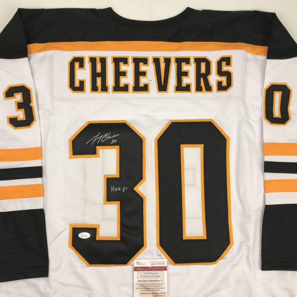 autographed-signed-gerry-cheevers-hof-85-boston-white-hockey-jersey-jsa-coa