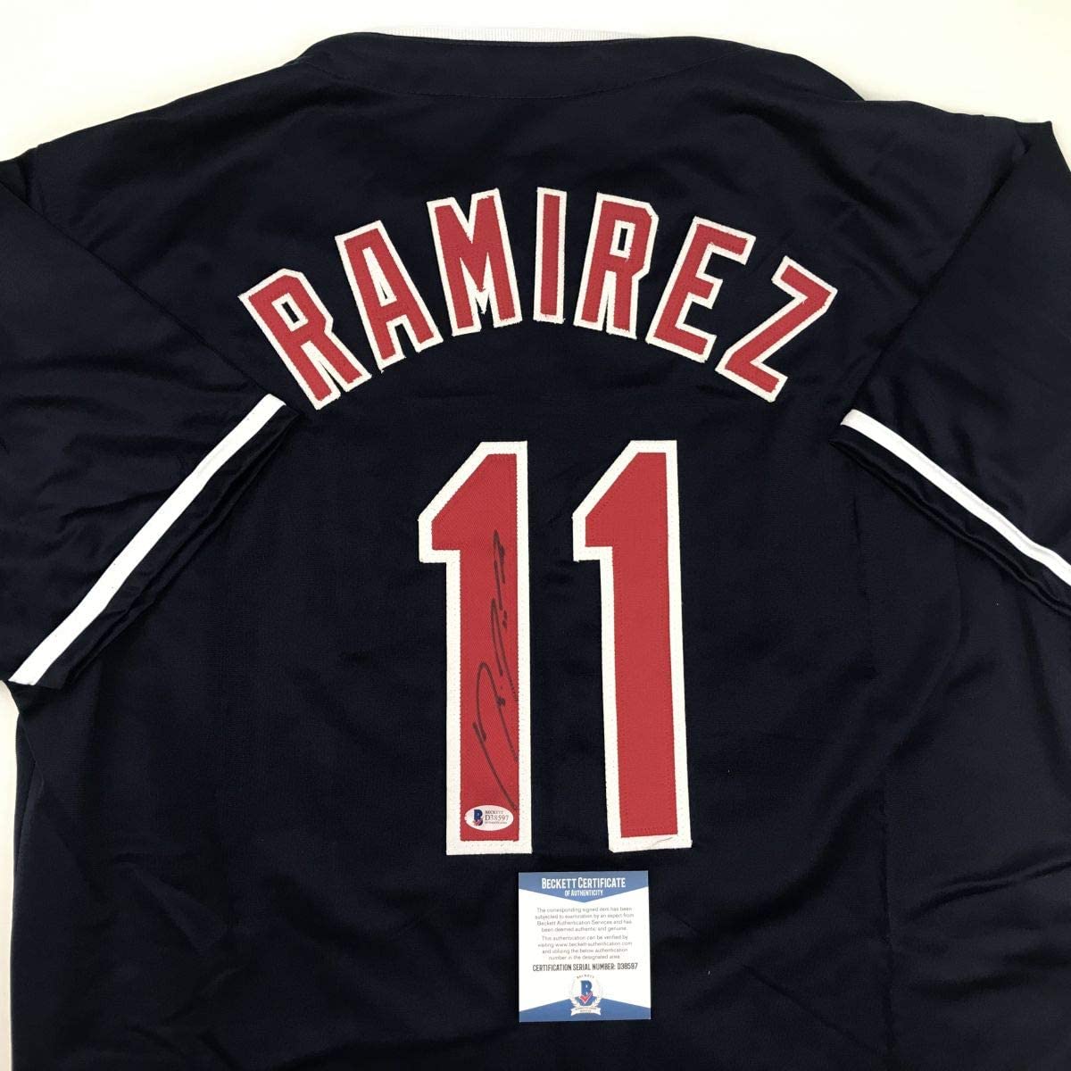 autographed-signed-jose-ramirez-cleveland-blue-baseball-jersey-beckett-bas-coa
