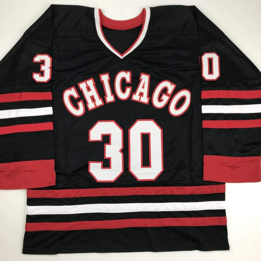 autographed-signed-ed-belfour-chicago-black-hockey-jersey-jsa-coa