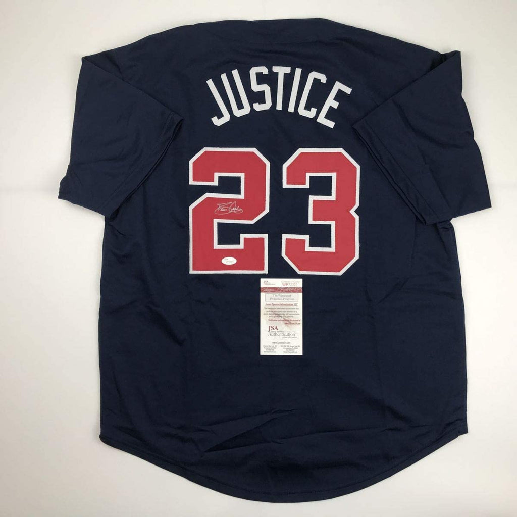 autographed-signed-david-justice-atlanta-blue-baseball-jersey-jsa-coa