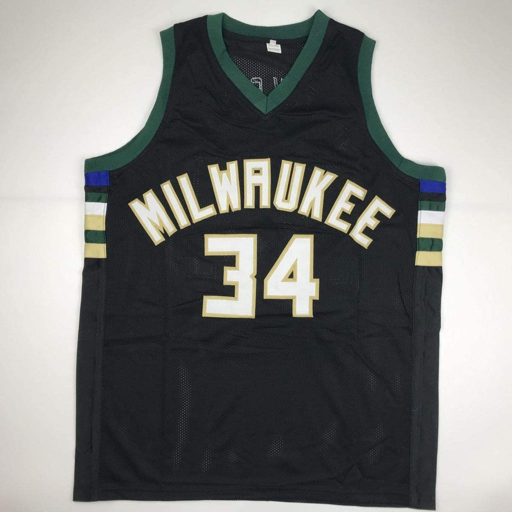 autographed-signed-giannis-antetokounmpo-milwaukee-black-custom-basketball-jersey-jsa-coa