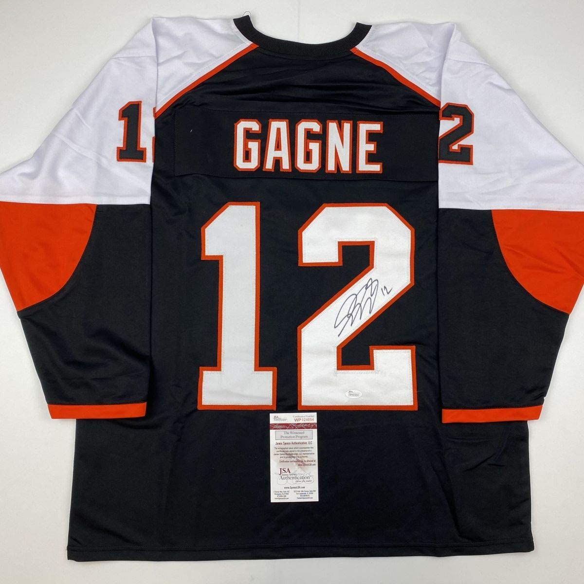 autographed-signed-simon-gagne-philadelphia-black-hockey-jersey-jsa-coa