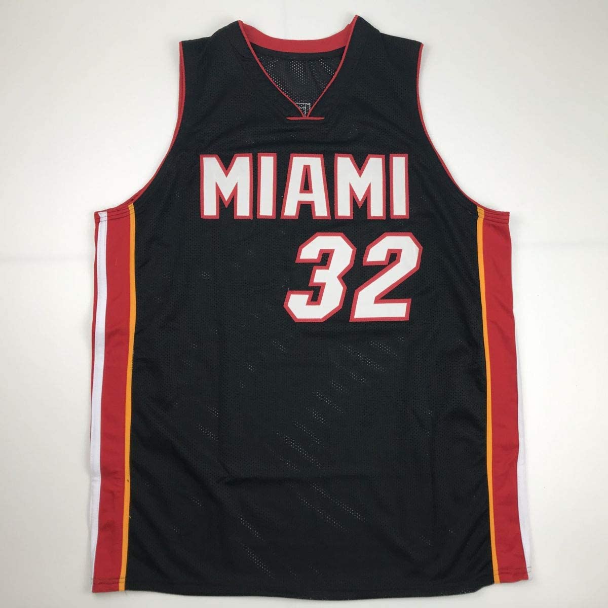 autographed-signed-shaquille-shaq-oneal-miami-black-basketball-jersey-beckett-bas-coa