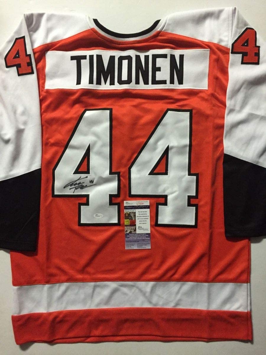 autographed-signed-kimmo-timonen-philadelphia-orange-hockey-jersey-jsa-coa