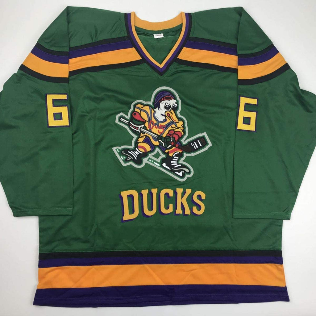 autographed-signed-emilio-estevez-gordon-bombay-the-mighty-ducks-green-hockey-jersey-psa-dna-coa