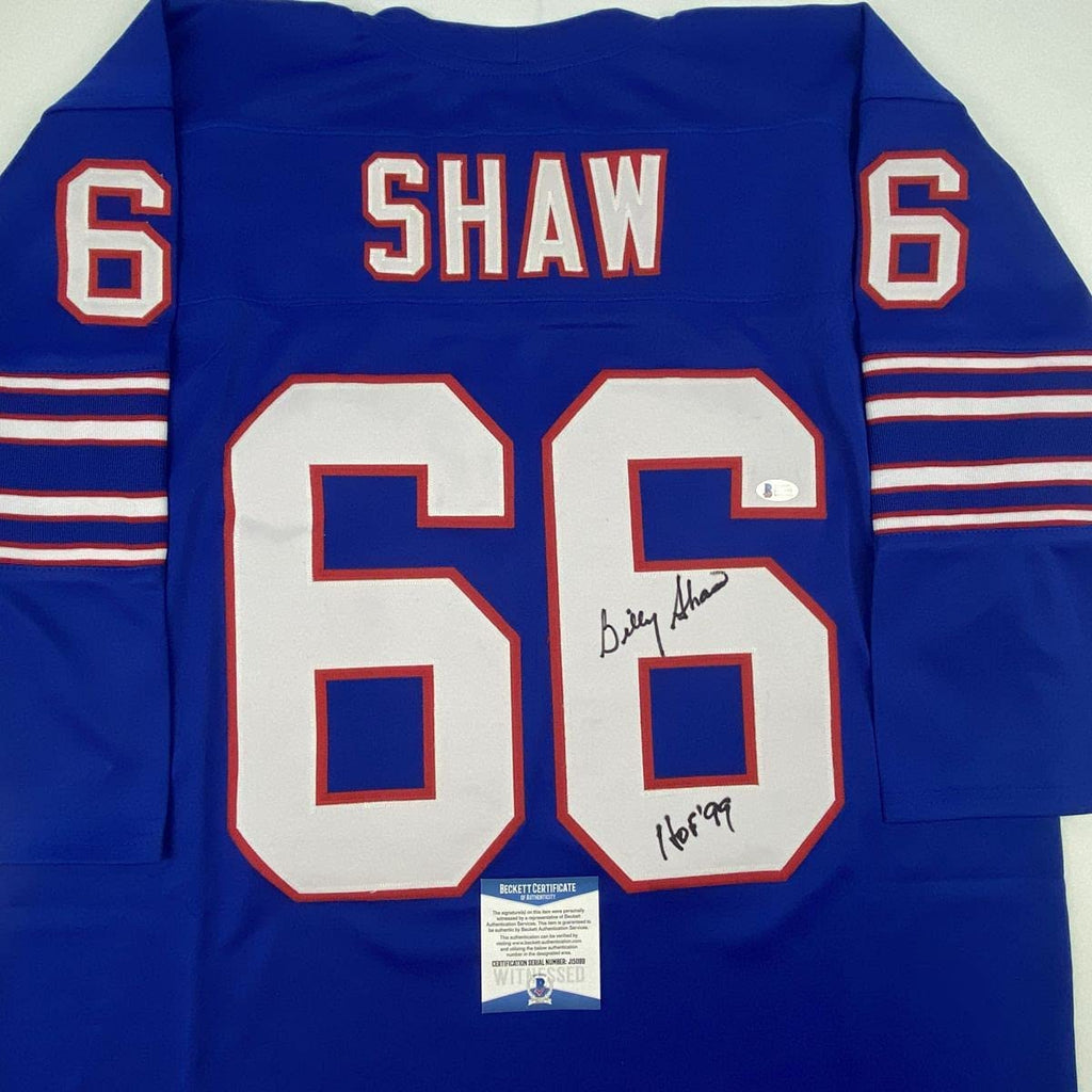 autographed-signed-billy-shaw-hof-99-buffalo-blue-football-jersey-beckett-bas-coa