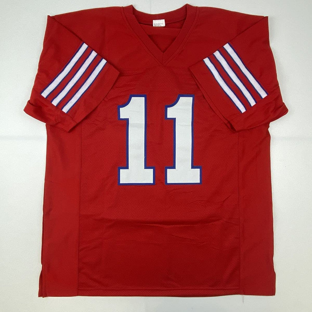 autographed-signed-andre-ware-89-heisman-houston-red-college-football-jersey-jsa-coa