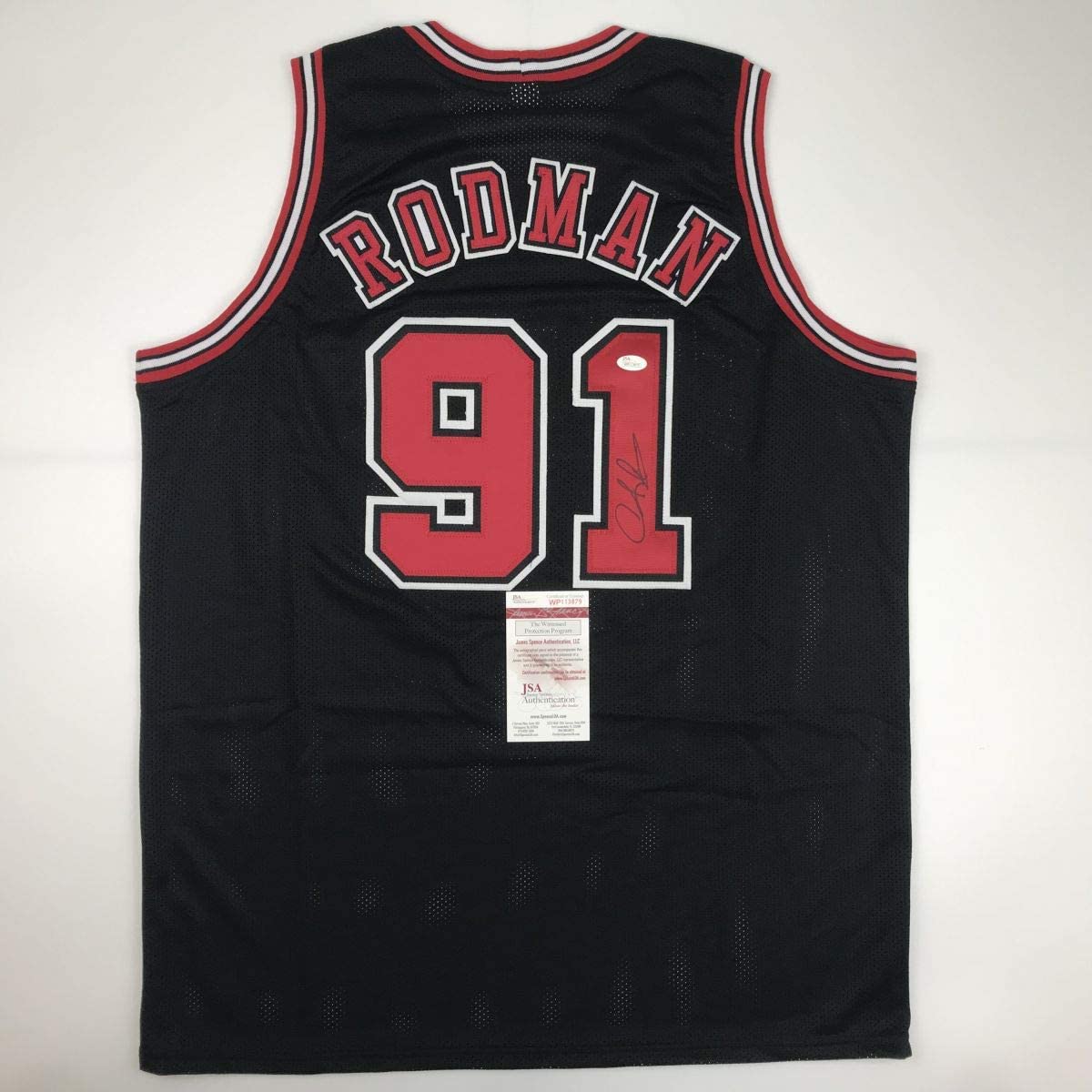 autographed-signed-dennis-rodman-chicago-black-basketball-jersey-jsa-coa