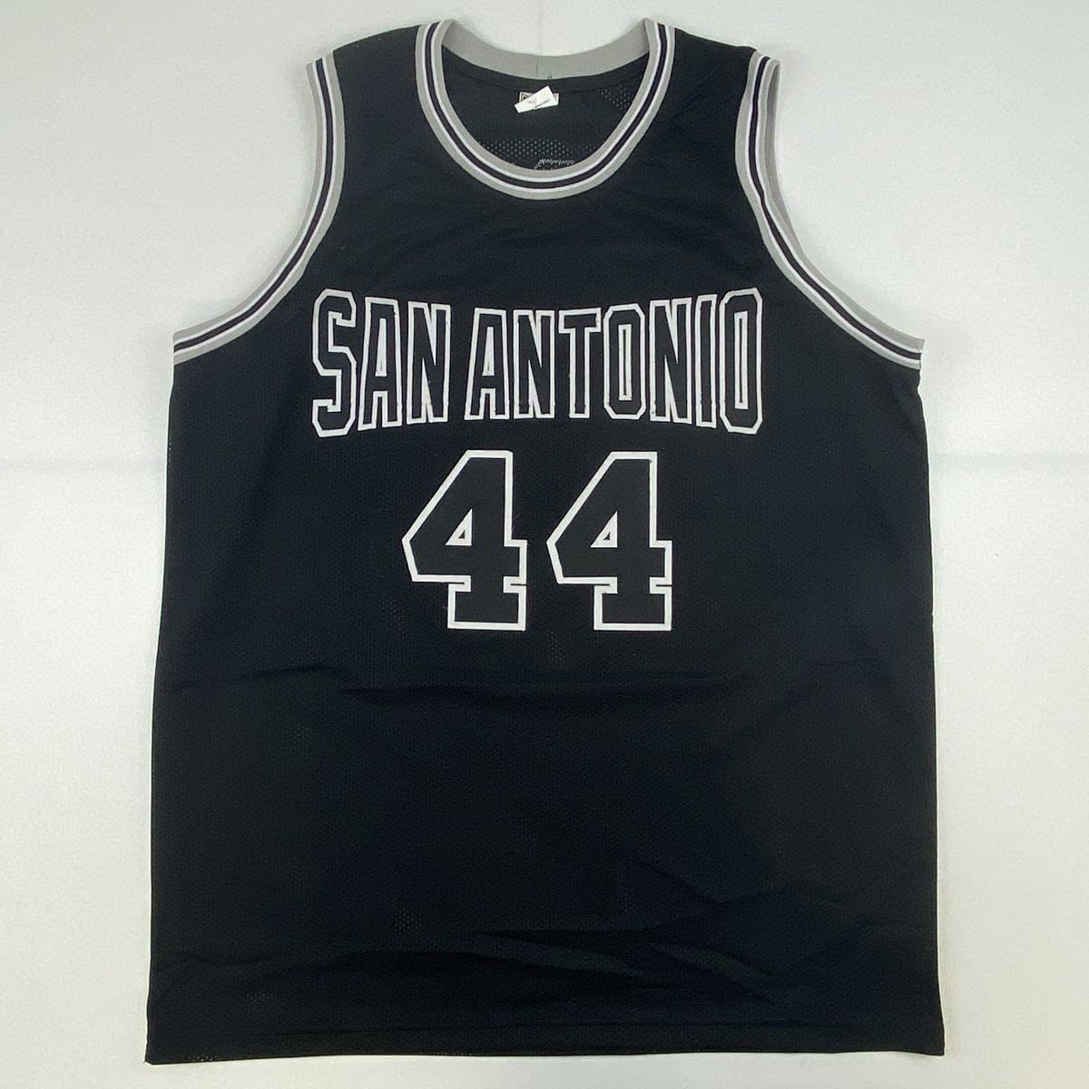 autographed-signed-george-gervin-san-antonio-black-basketball-jersey-beckett-bas-coa
