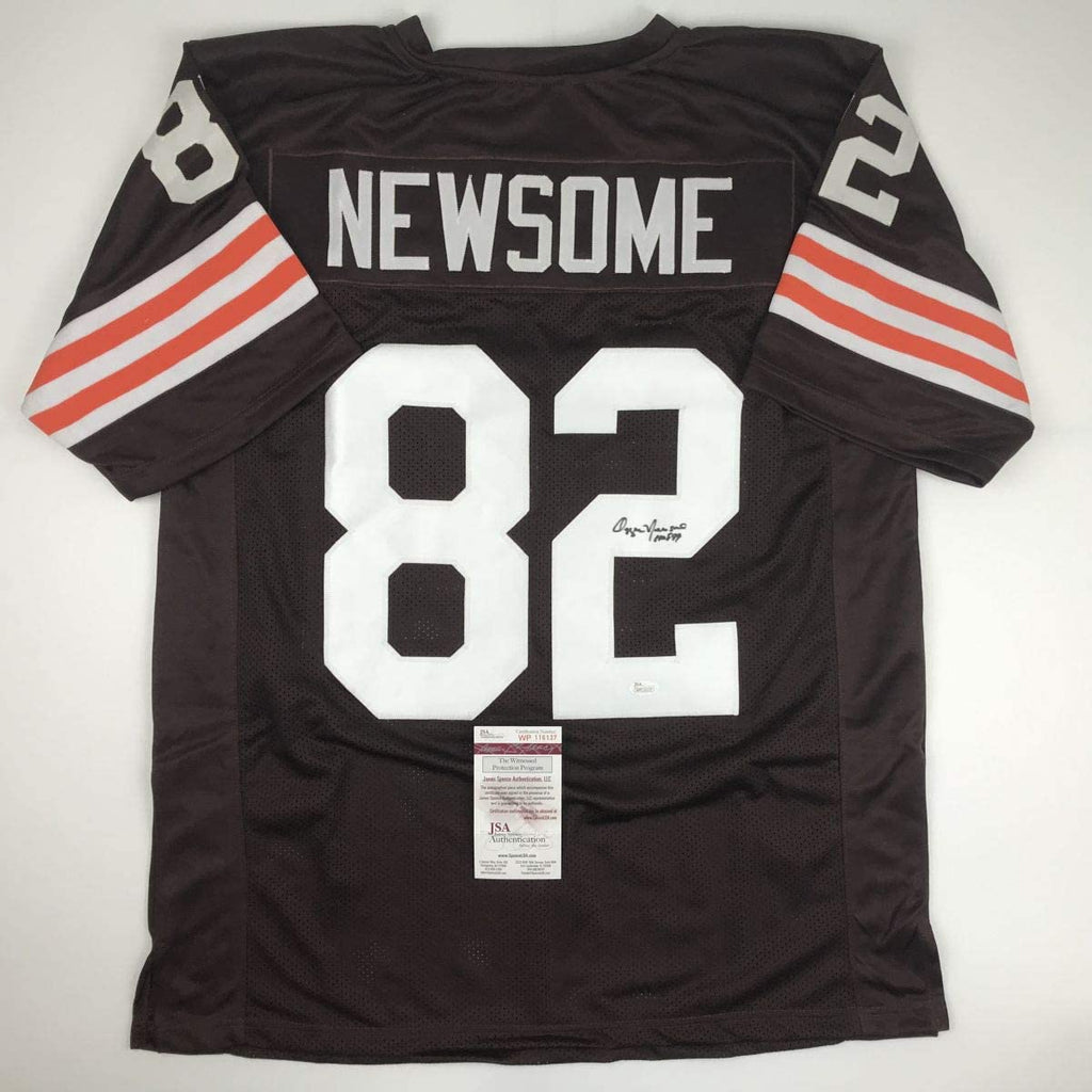 autographed-signed-ozzie-newsome-hof-99-cleveland-football-brown-jersey-jsa-coa