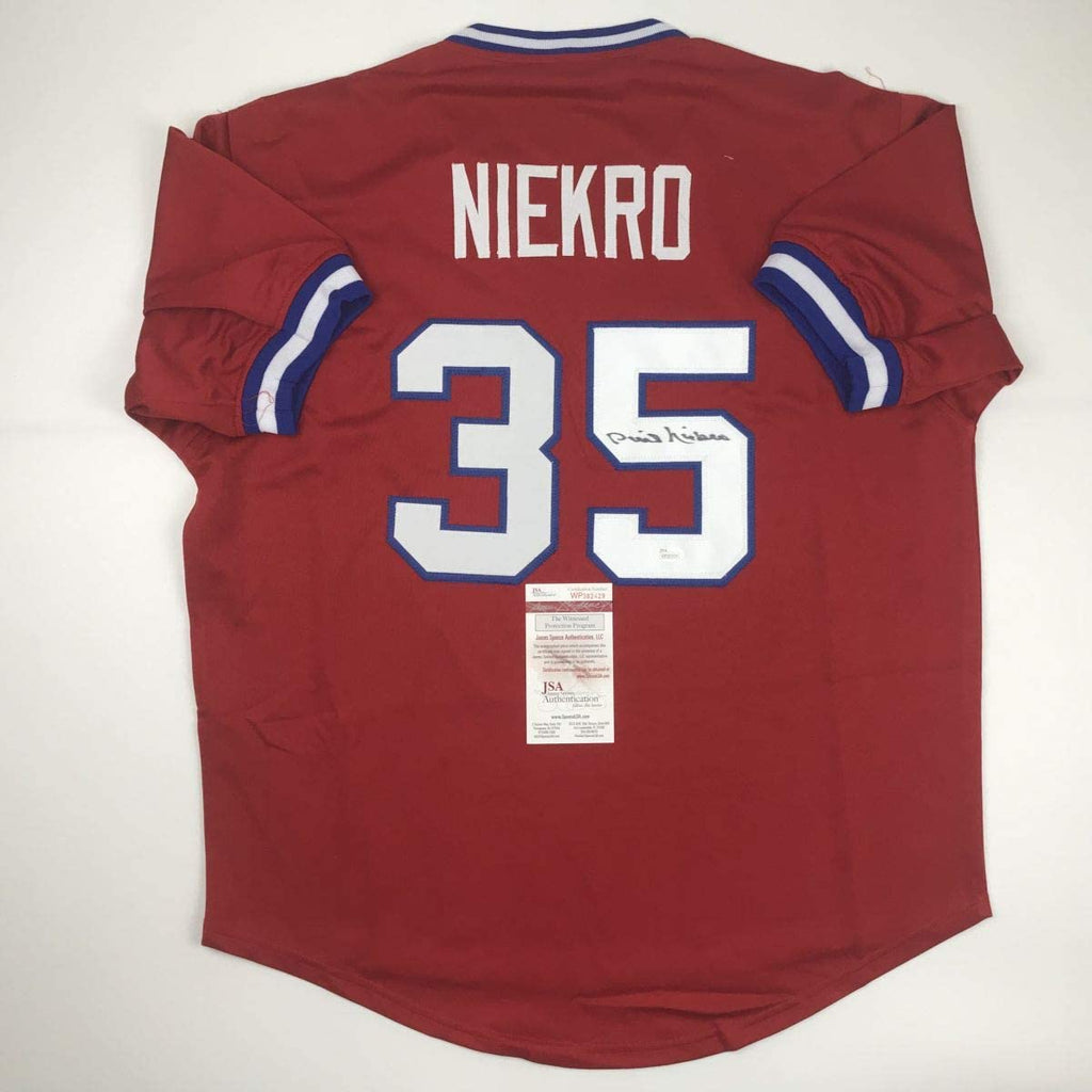 autographed-signed-phil-niekro-atlanta-red-baseball-jersey-jsa-coa