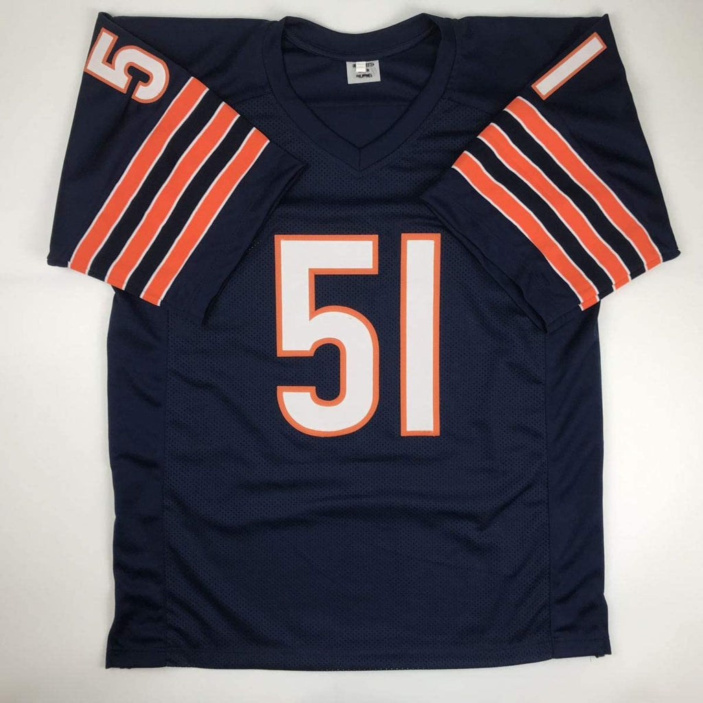 autographed-signed-dick-butkus-chicago-blue-football-jersey-jsa-coa