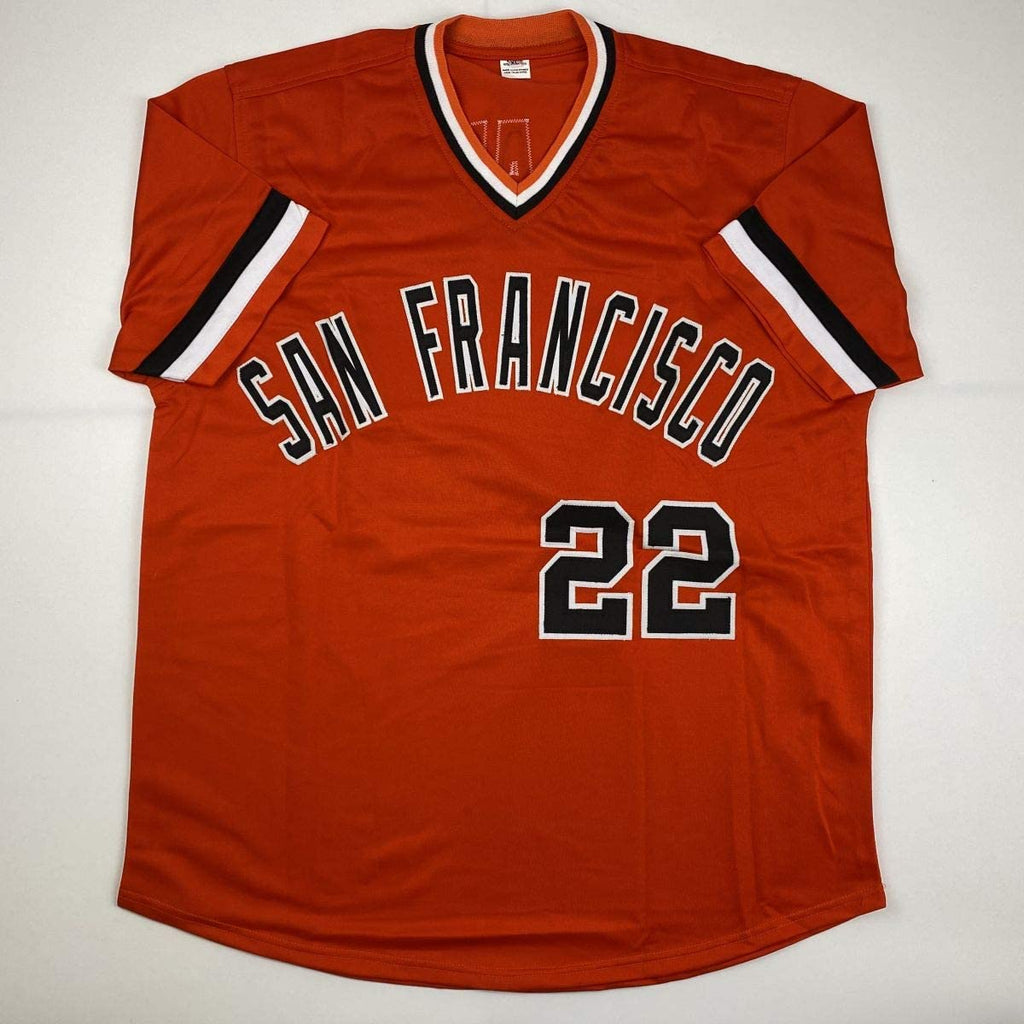 autographed-signed-jack-clark-the-ripper-san-francisco-orange-baseball-jersey-jsa-coa
