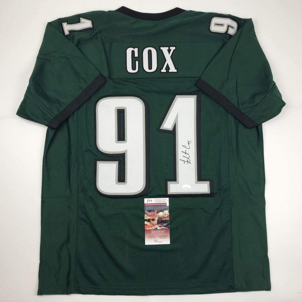 autographed-signed-fletcher-cox-philadelphia-green-football-jersey-jsa-coa